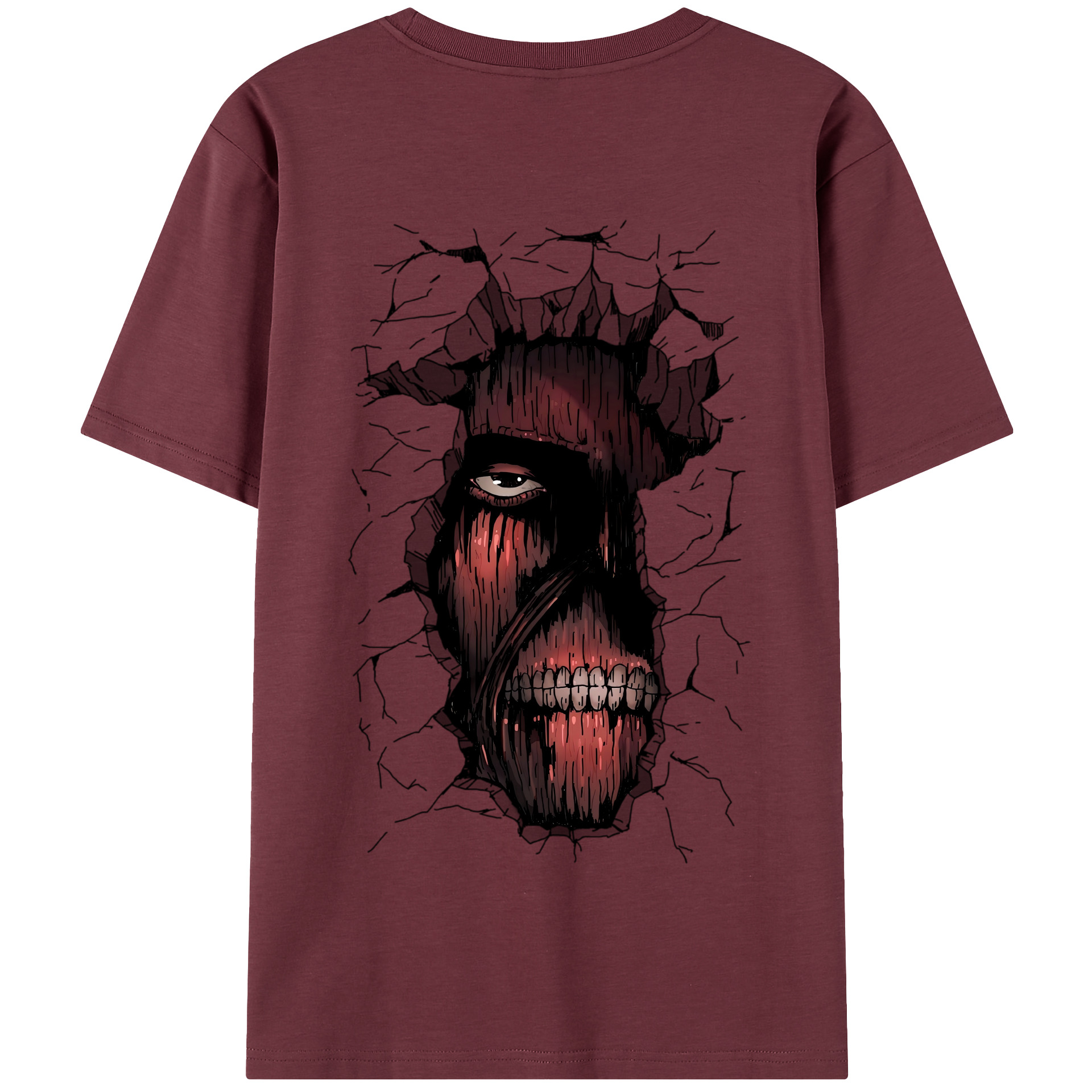 （画像用） 進撃の巨人 Attack on Titan 綿100％半袖Tシャツ（背面プリント）